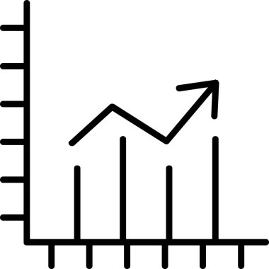 Büyüme grafiği Web simgesi basit illüstrasyon