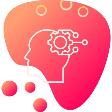 Düşünüyorum. Web simgesi basit illüstrasyon           