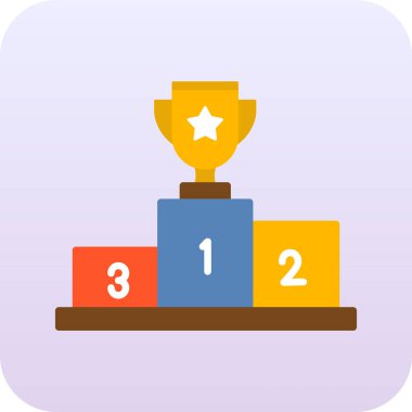 Kazanan kupa ikonu. özet çizimi 