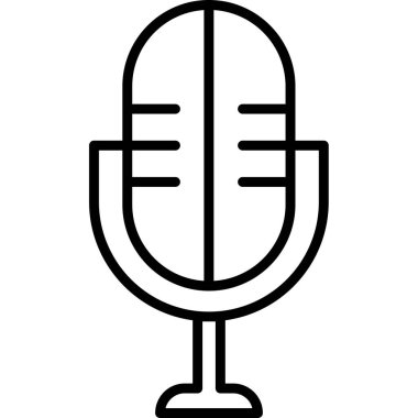 Retro mikrofonun vektör illüstrasyonu