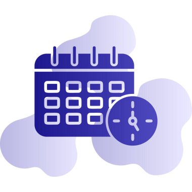 Zamanlama simgesi, vektör illüstrasyonu