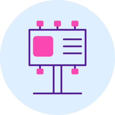 Billboard web simgesi, vektör çizim 