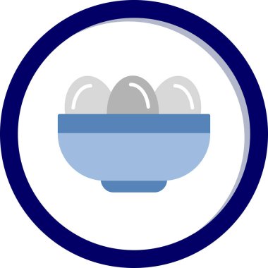 Kavanozda haşlanmış yumurta. Web simgesi basit illüstrasyon