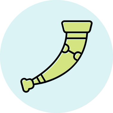 Boynuz. Web simgesi basit illüstrasyon