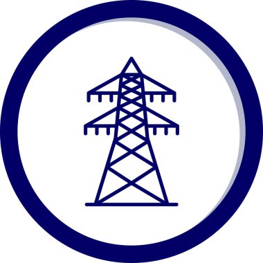 elektrik kulesi simgesi, vektör illüstrasyonu