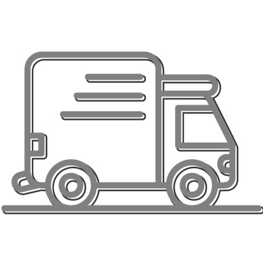 Teslimat. Web simgesi basit illüstrasyon