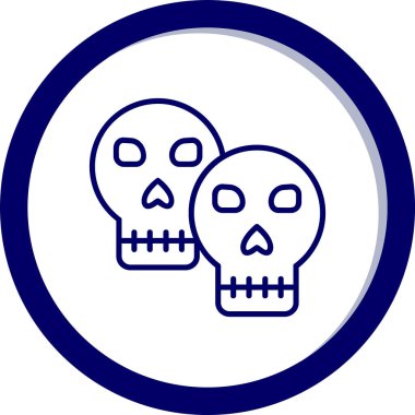 kafatası simgesi vektör illüstrasyonu