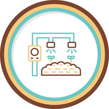 Otomatik sulama. Web simgesi vektör illüstrasyonu