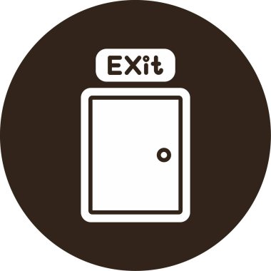 çıkış kapısı simgesi vektör illüstrasyon