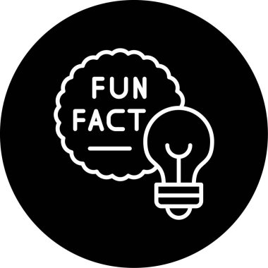 Eğlenceli Gerçekler konuşma balonu web simgesi, vektör illüstrasyonu