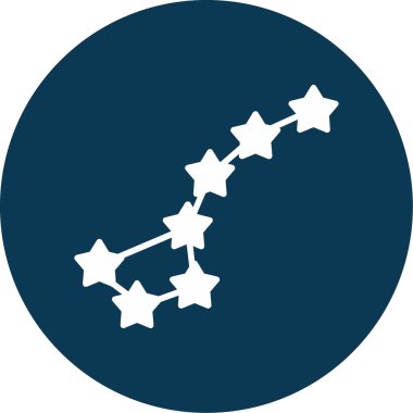 Yıldız simgesi, Takımyıldızı 'nın vektör illüstrasyonu                