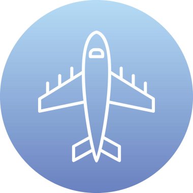 Uçak. Web simgesi basit illüstrasyon 