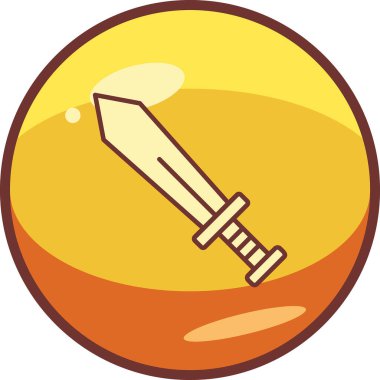 Kılıç. Web simgesi basit illüstrasyon 