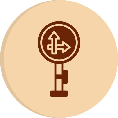 Yol İşaretinin vektör simgesi