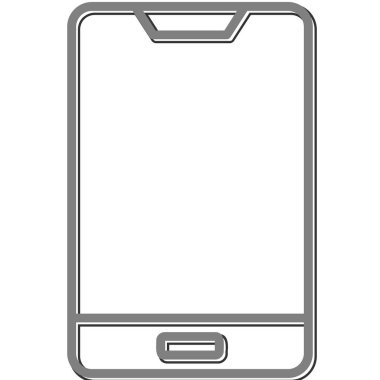 Cep telefonu simgesi, vektör illüstrasyonu 