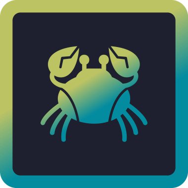crab icon, vector illustration simple design 