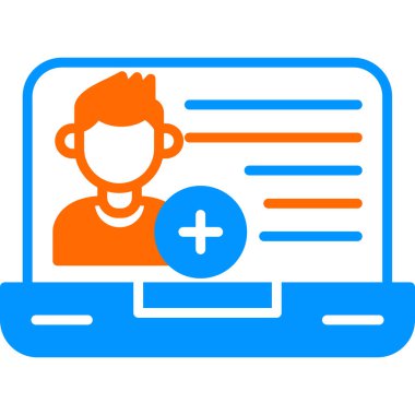 Arkadaş isteği ikon vektör illüstrasyonu