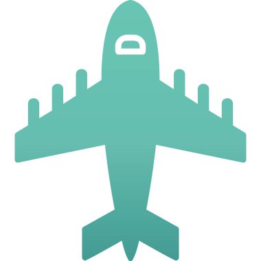 Uçak. Web simgesi basit illüstrasyon 