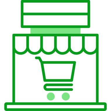 Alışveriş. Web simgesi basit illüstrasyon 