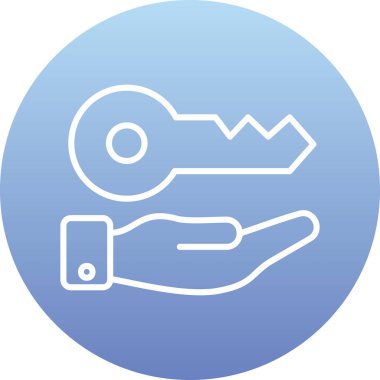 anahtar simgesi, vektör illüstrasyonu basit tasarım