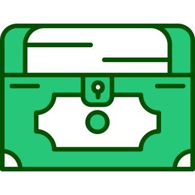 Göğüs simgesi, vektör illüstrasyonu basit tasarım