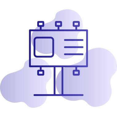 Billboard web simgesi, vektör çizim 