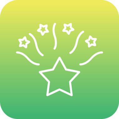 Bir yıldız simgesinin vektör illüstrasyonu 