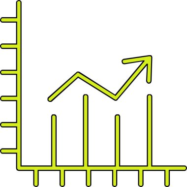 Büyüme grafiği Web simgesi basit illüstrasyon