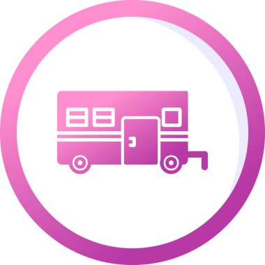 Camper van simge vektör çizim