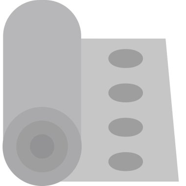 yoga mat simgesi, vektör illüstrasyonu basit tasarım