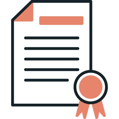 Sertifika. Web simgesi basit tasarım