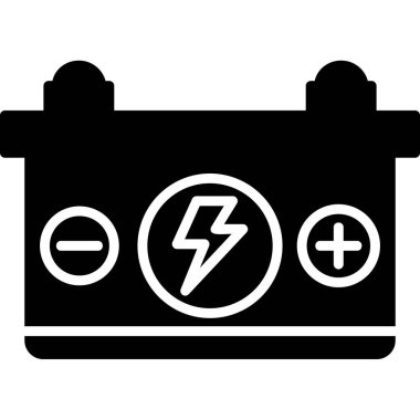 Araba pil simgesi, vektör çizim 