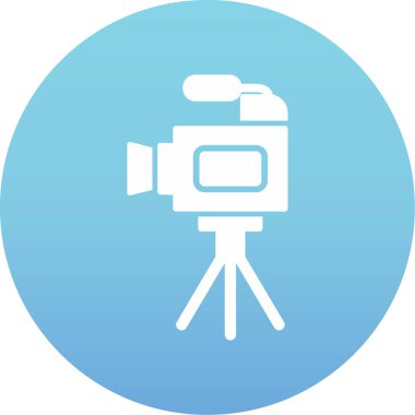 Film kamerası. Web simgesi basit illüstrasyon 