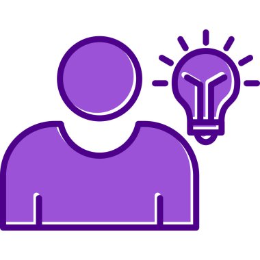 Fikir simgesinin vektör illüstrasyonu 