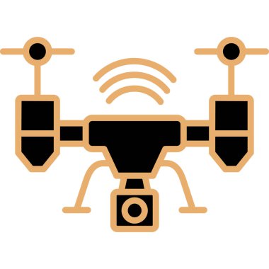 Drone simgesi vektör illüstrasyon tasarımı