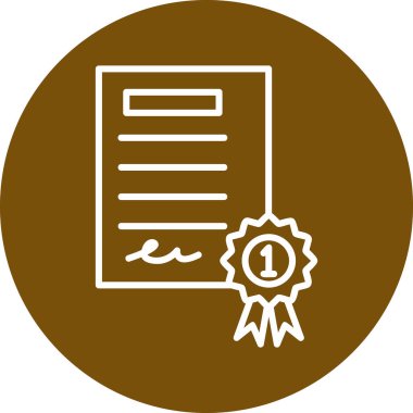 Sertifika. Web simgesi basit tasarım