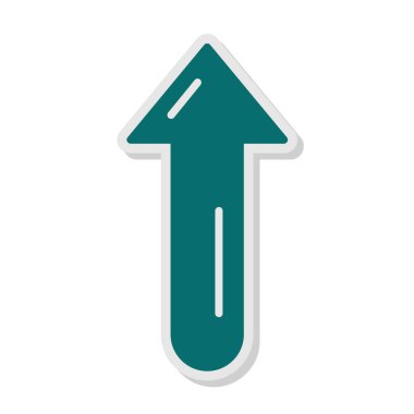 Yukarı Ok web simgesi, vektör illüstrasyonu