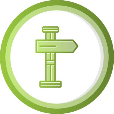 Bir sokak işaretinin vektör illüstrasyonu