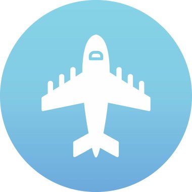 Uçak. Web simgesi basit illüstrasyon 