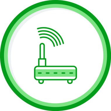 WiFi yönlendirici kutsal kişilerin resmi, vektör çizim