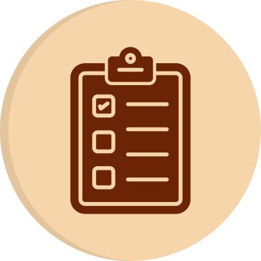 Kontrol listesi web simgesi, basit vektör illüstrasyonu 