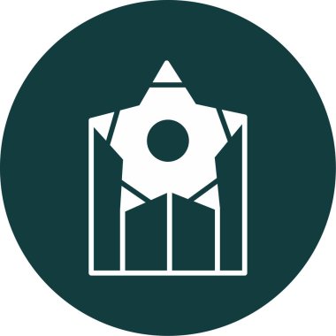 Bir yıldız simgesinin vektör illüstrasyonu 