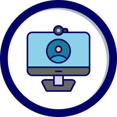 Video Arama simgesi, düz tasarım