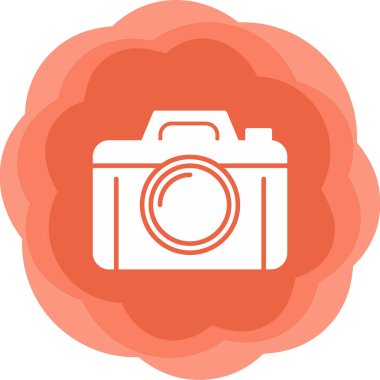 Bir kamera simgesinin vektör illüstrasyonu 