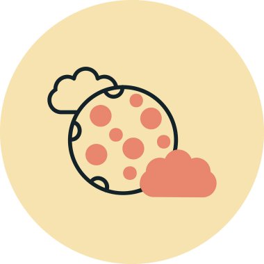 Dolunay simgesi, vektör illüstrasyonu