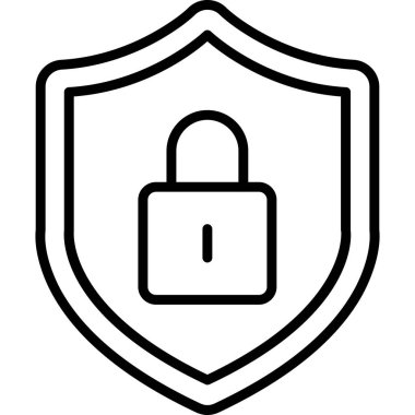 Kilit. Web simgesi basit illüstrasyon