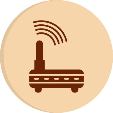 WiFi yönlendirici kutsal kişilerin resmi, vektör çizim