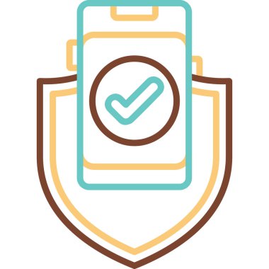 Cep Telefonu Web simgesi vektör illüstrasyonu