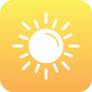 Güneş. Web simgesi basit illüstrasyon 