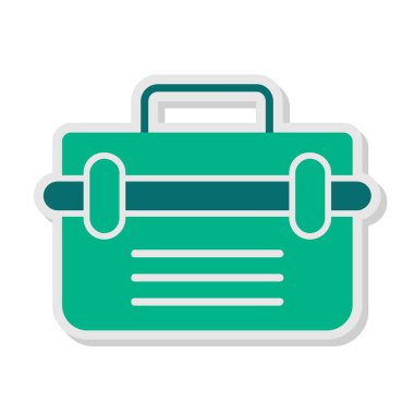 Alet çantası. Web simgesi basit illüstrasyon          